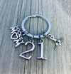 Hockey mom keychain