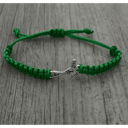 Ice Hockey Rope Bracelet in Green Color