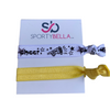 yellow black cheer hair ties