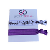 purple black cheer hair ties