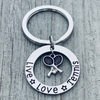 girls Live Love Tennis Charm Keychain - Sportybella