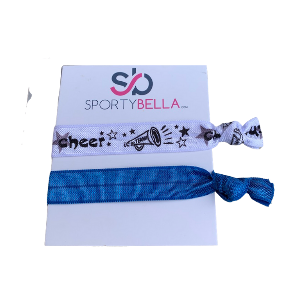 blue black cheer hair ties