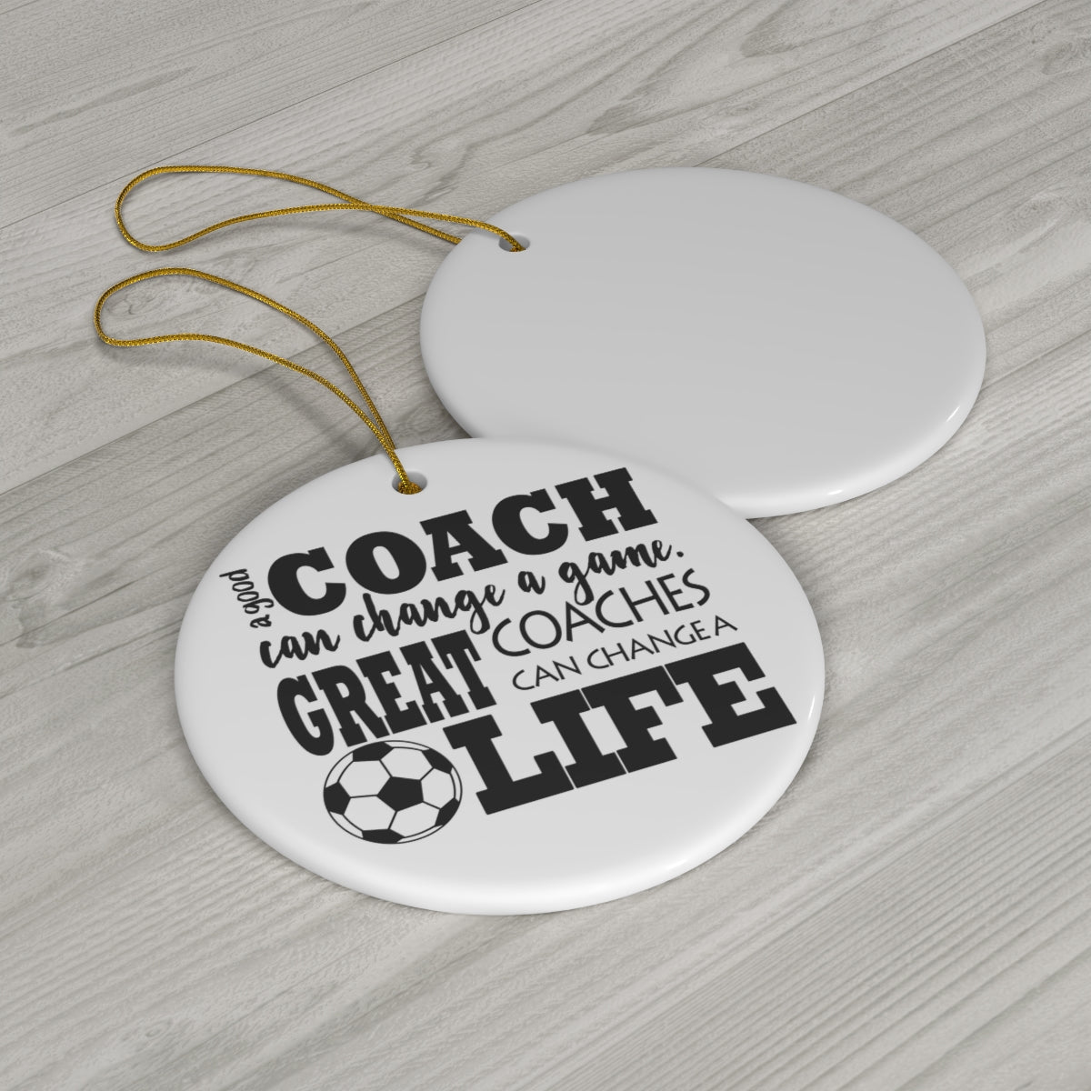 Soccer coach discount ornament