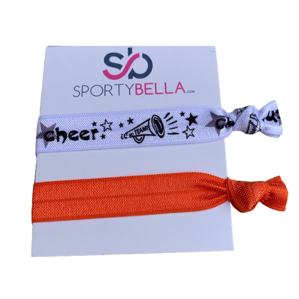 orange black cheer hair ties