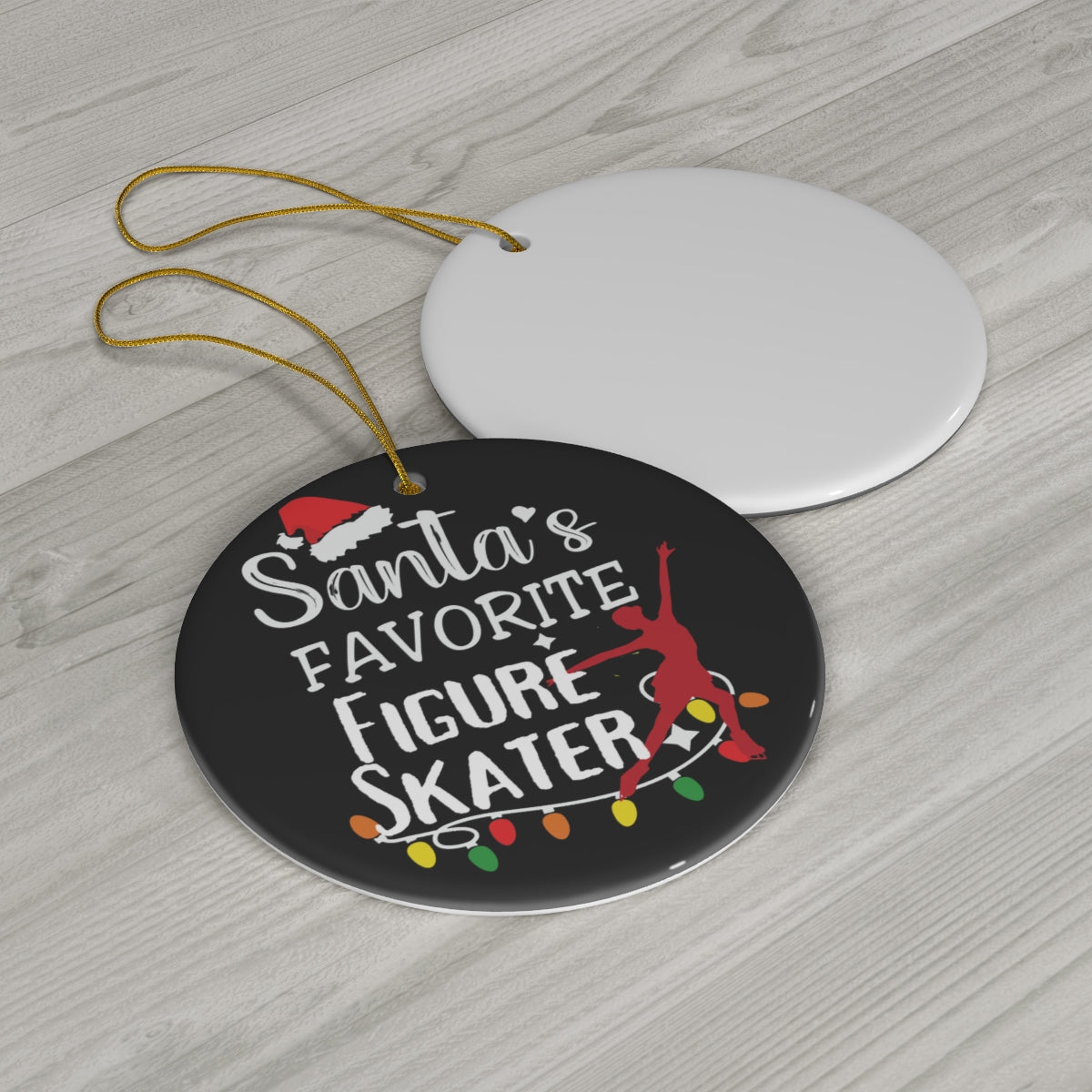 Figure Skating Christmas Ornament, Santa's Favorite Skater