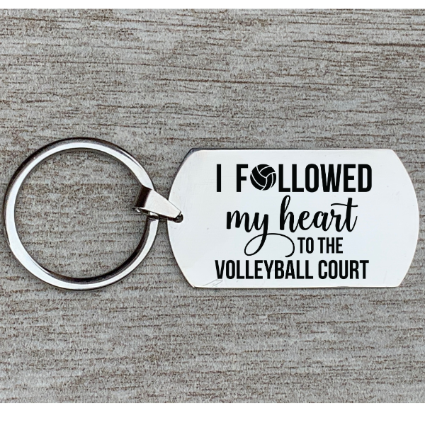 Volleyball Keychain - Followed My Heart to the Volleyball Court