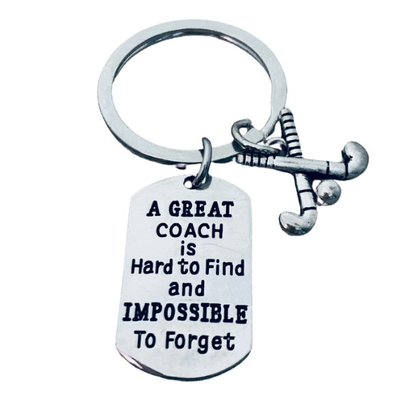 field hockey coach keychain