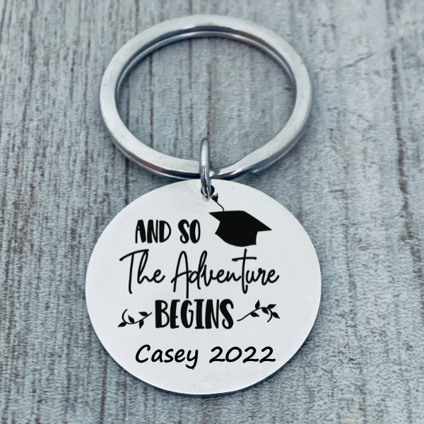 Personalized Engraved Graduation Keychain - Pick Style