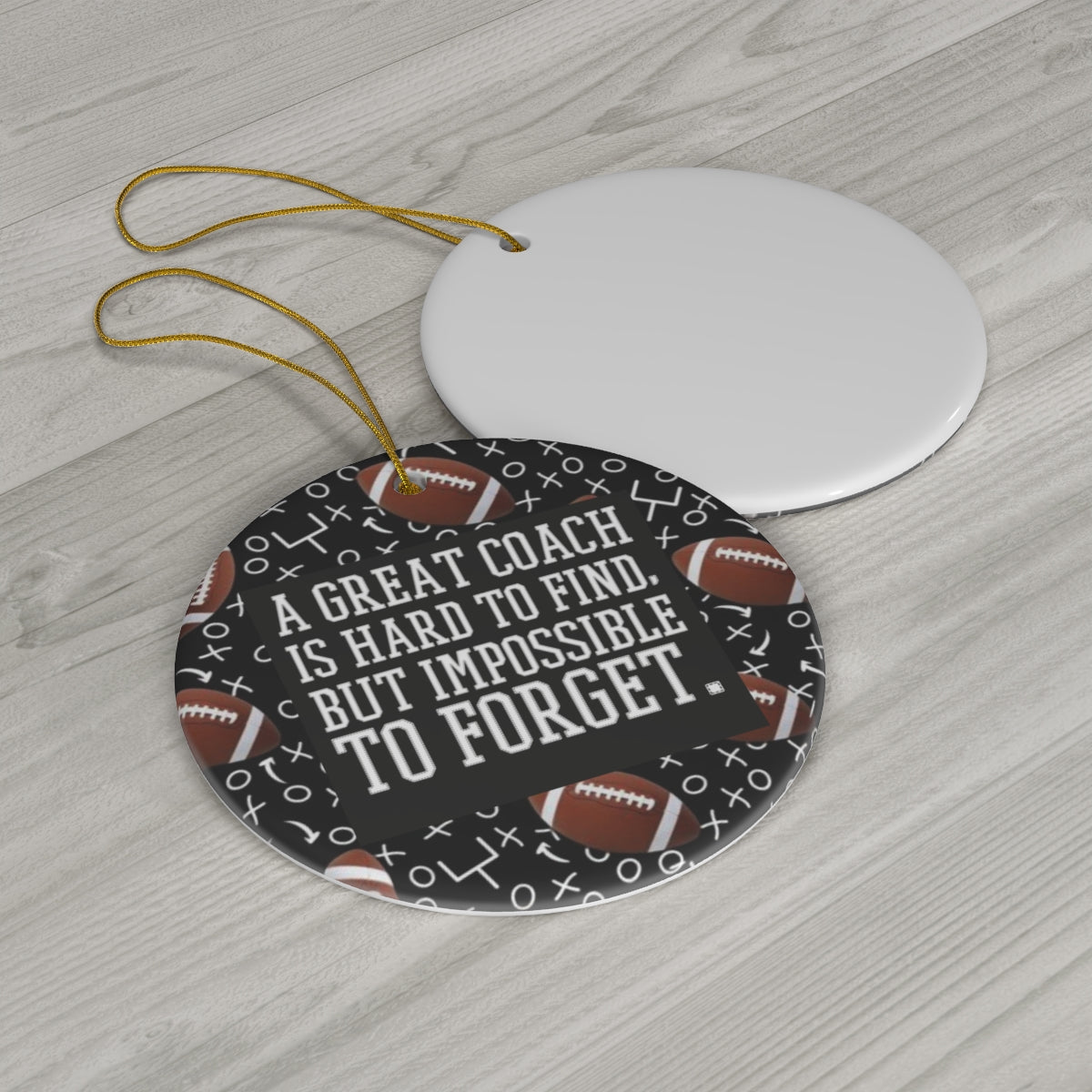 Football Coach Christmas Ornament