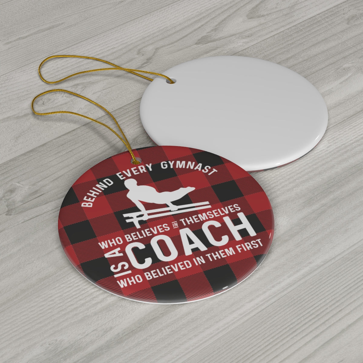 Gymnastics Coach Gift, Gymnastics Ornament, Boys Gymnastics Coach Ceramic Ornamen