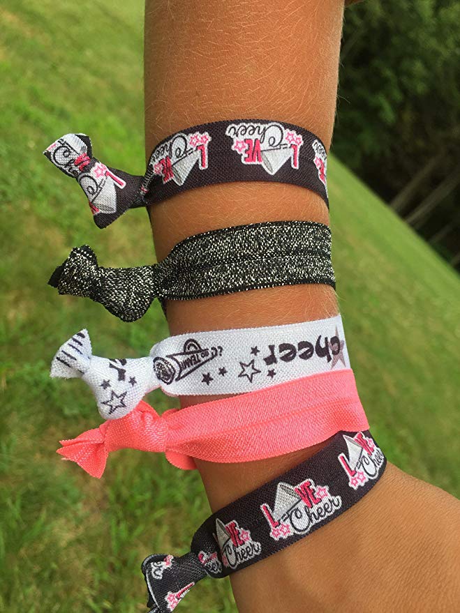 Girls Cheer Hair Ties Set - Sportybella