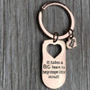 Teacher Charm Keychain, It Takes Big Heart to Teach Little Minds Rose Gold Jewelry - Infinity Collection