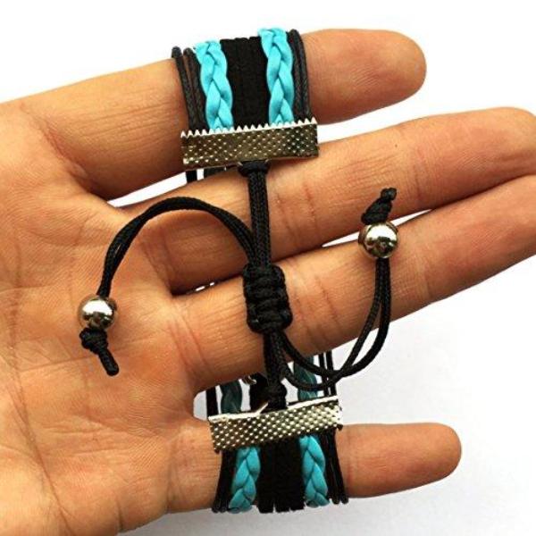 Girls Volleyball Blue and Black Infinity Bracelet - Pick Charm - Sportybella