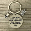 Football Mom Keychain- Some People Have to Wait Their Entire Lives to Meet Their Favorite Player, I Raised Mine - Sportybella