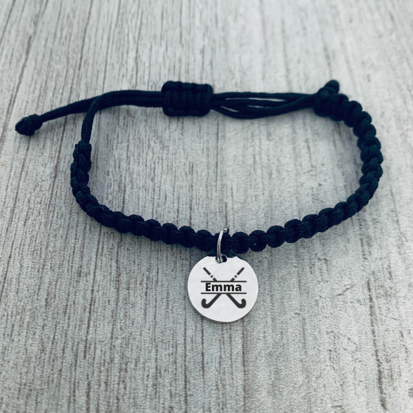 Personalized Field Hockey Rope Bracelet