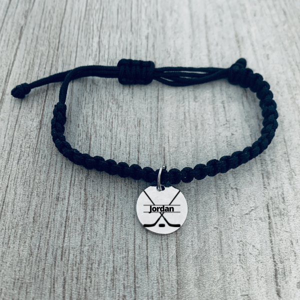 Personalized Ice Hockey Stick Rope Bracelet