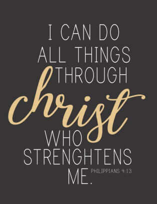 Baseball Faith Charm Keychain, I Can Do All Things Through Christ Who Strengthens Me