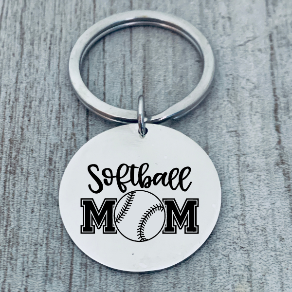 Softball Mom Keychain