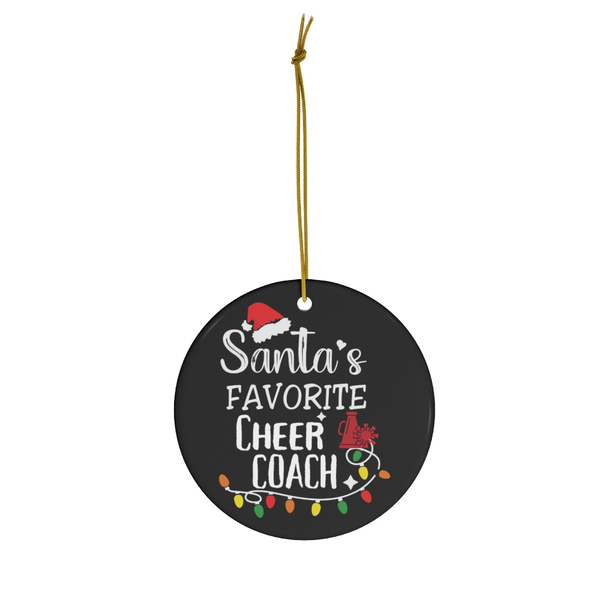 Cheer Coach Ornament, Santa's Favorite Cheer Coach