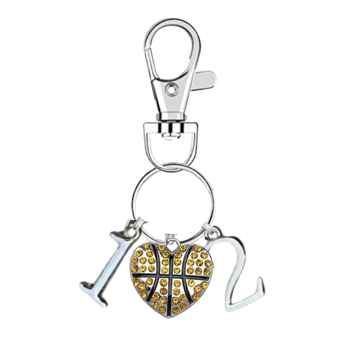 Personalized Basketball Zipper Pull Keychain