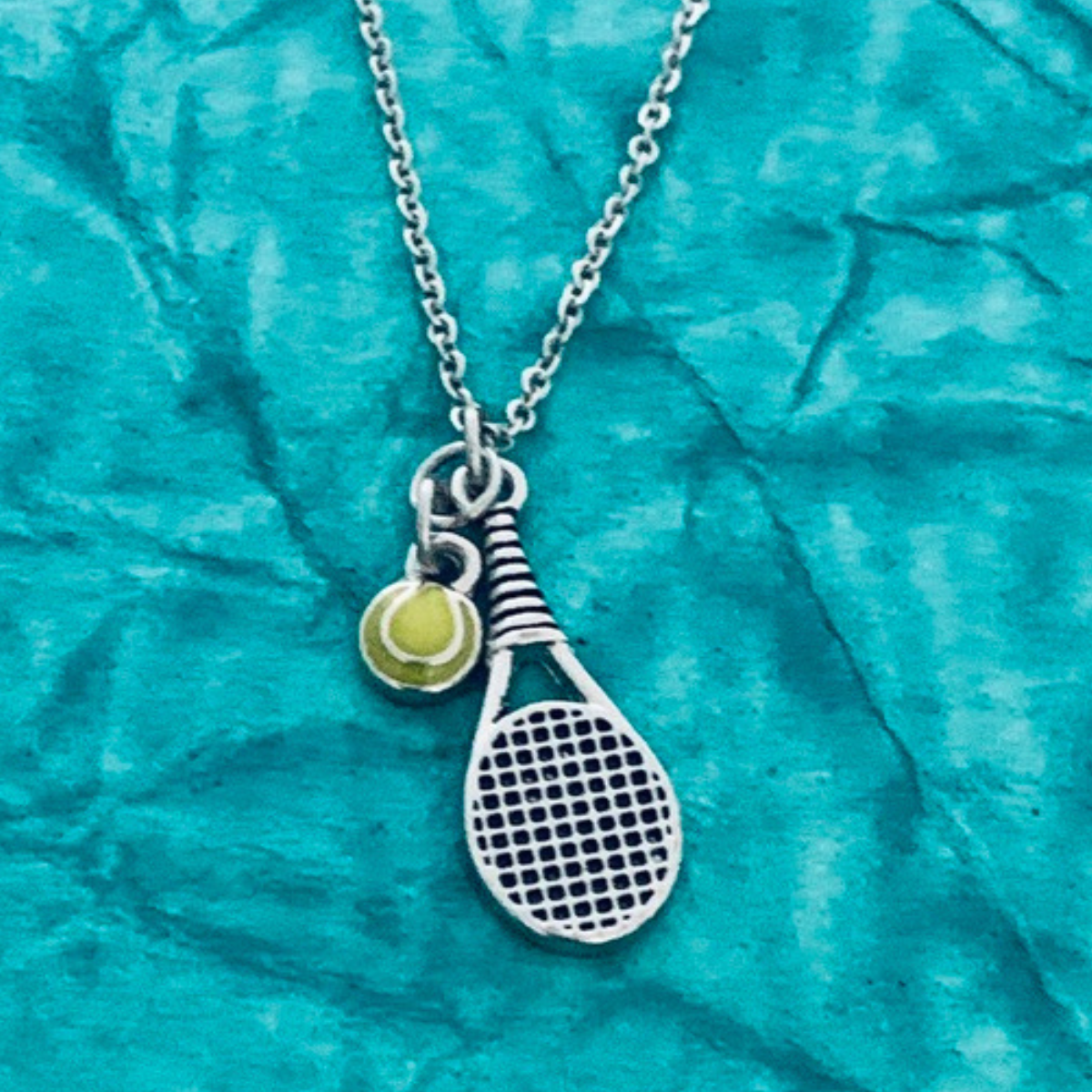 Tennis Racket Charm Necklace