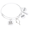 Pickleball Charm Bracelet - Never Give Up