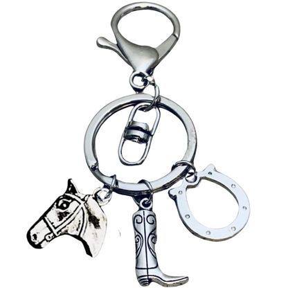 horse keychain zipper pull 