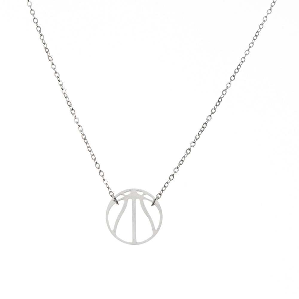 Dainty Basketball Stainless Steel Necklace Sportybella
