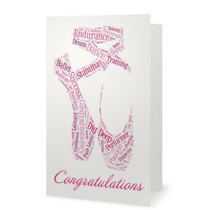 Ballet Dance Card - Congratulations