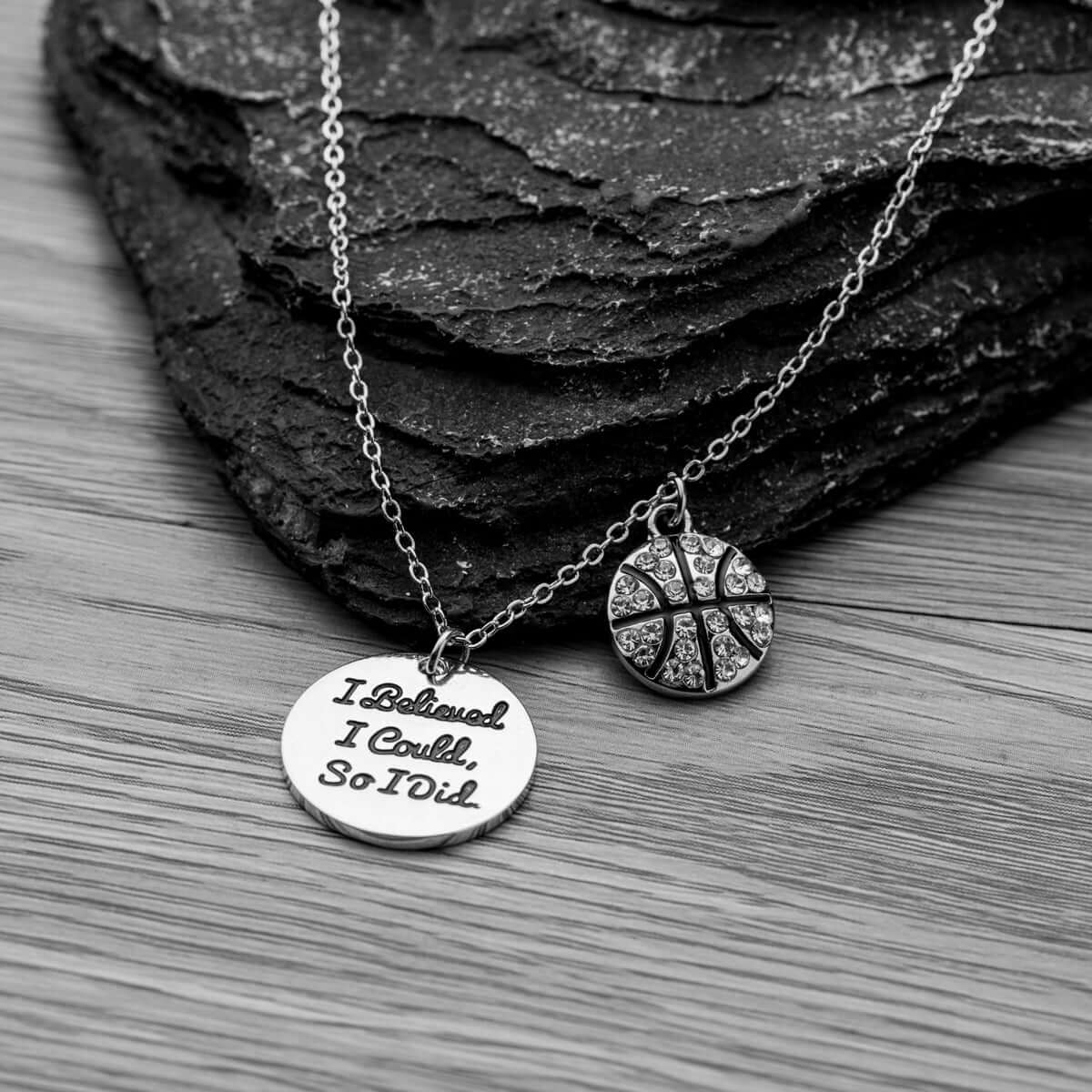Basketball I Believed I Could So I Did Necklace - Sportybella