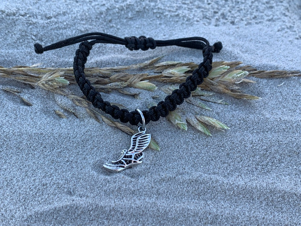 Track and Field Hanging Charm Rope Bracelet