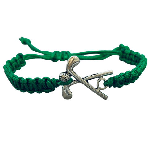 Golf Bracelet - Adjustable Rope Bracelet with a Charm - SportyBella