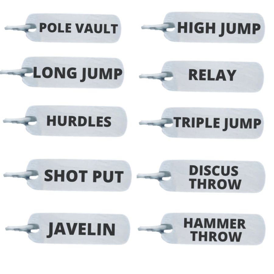 Track and Field Necklace - Pick Charm