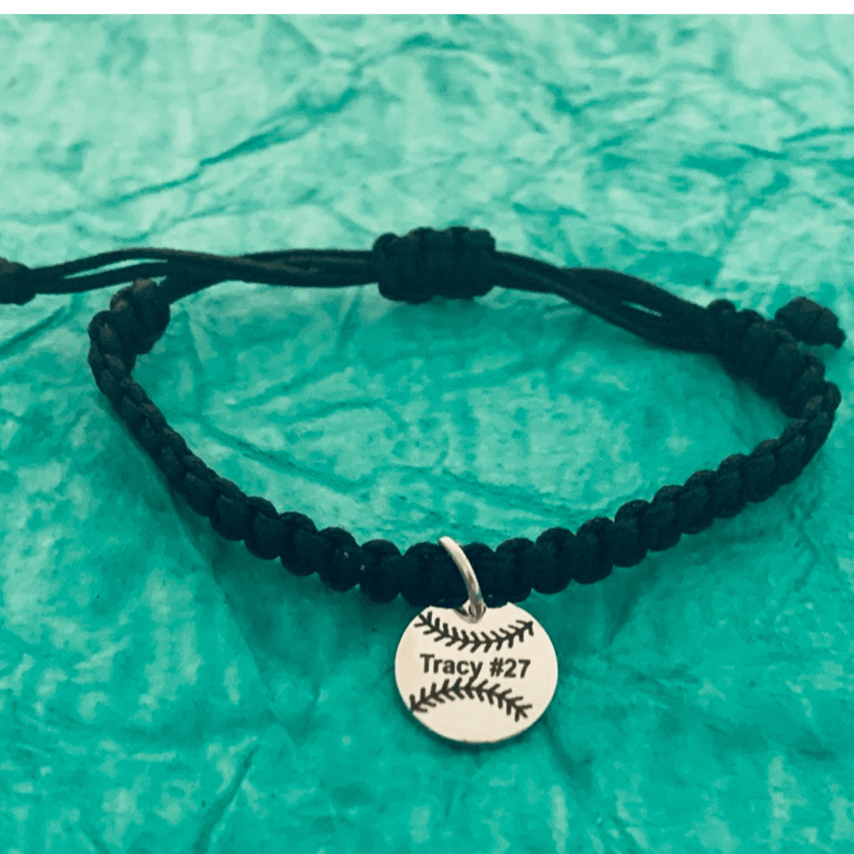 Personalized Softball Adjustable Rope Bracelet