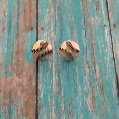 Softball Earrings - Rose Gold
