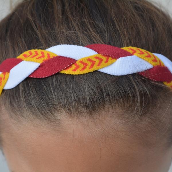 Softball Stitch Headband- Maroon - Sportybella