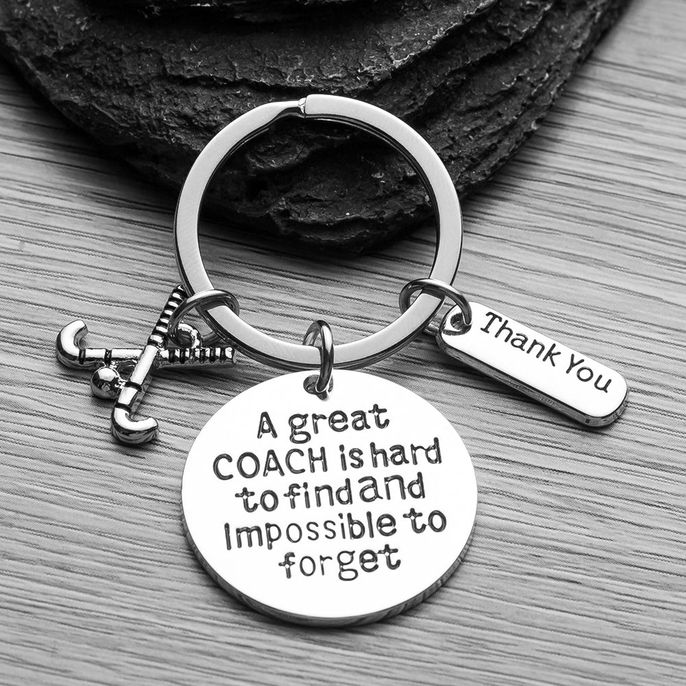 Field Hockey Great Coach is Hard to Find Keychain - Sportybella