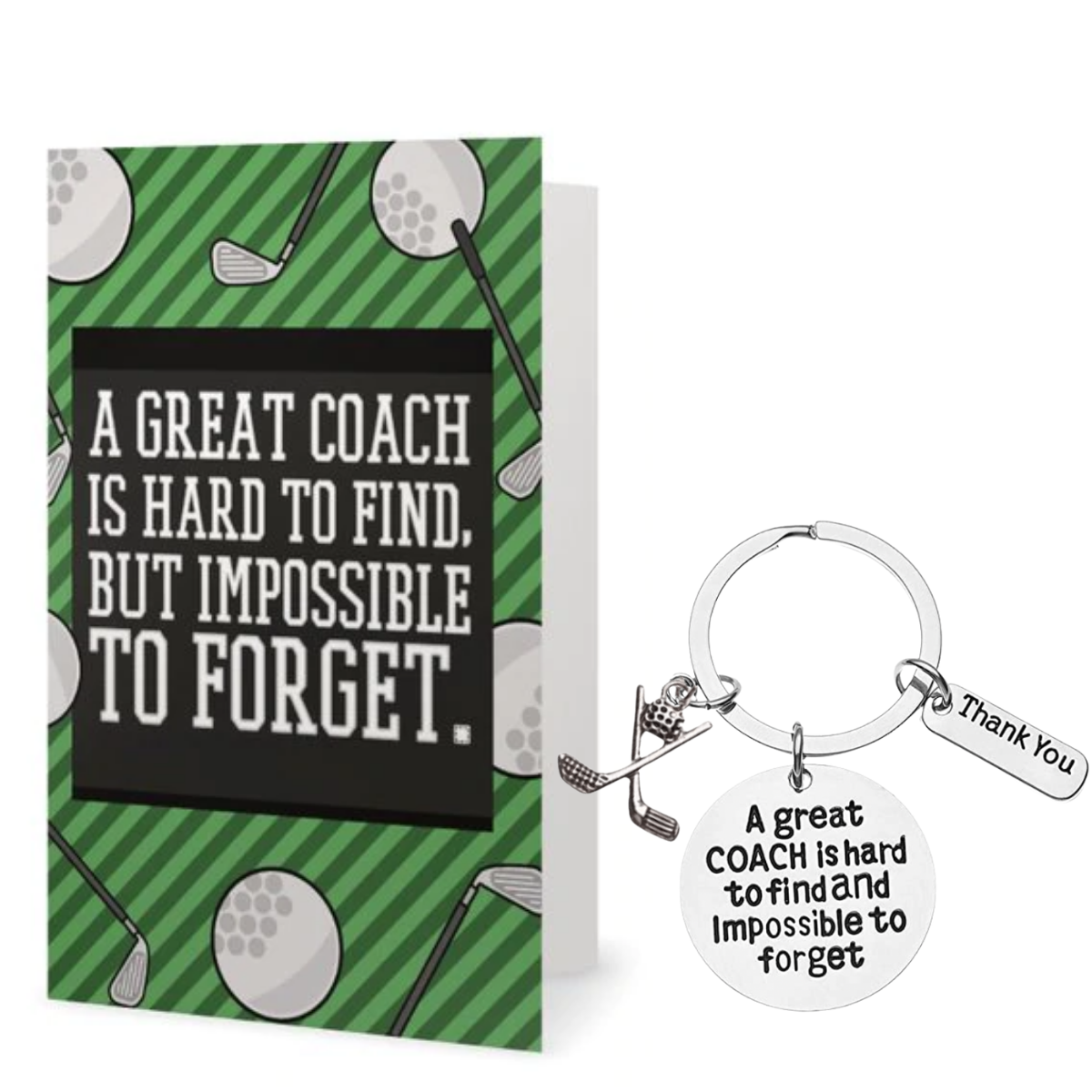 Golf Coach Card & Keychain Set
