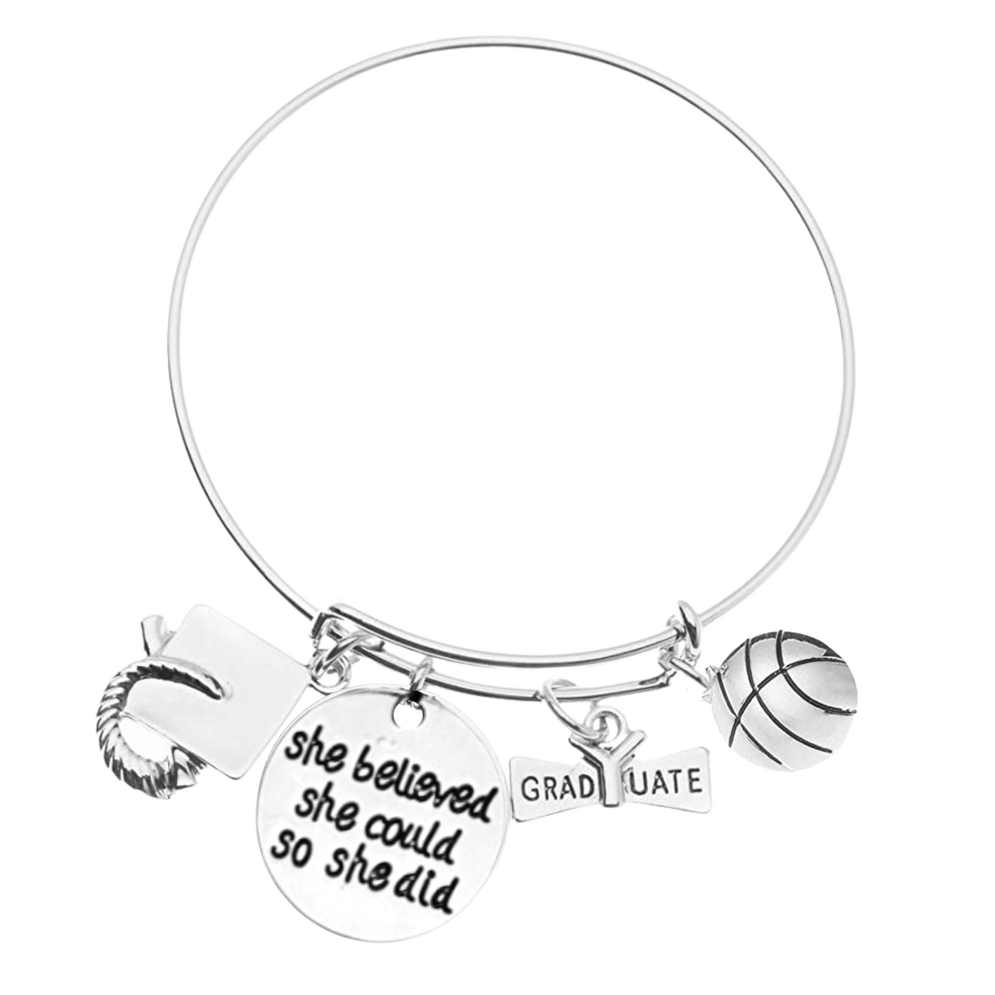 Basketball Graduation Bracelet - Pick Style