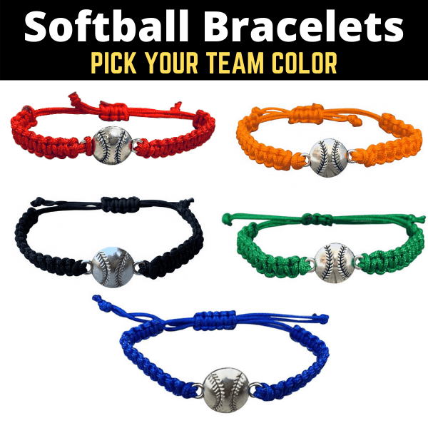 Softball Rope Bracelet in Different Colors