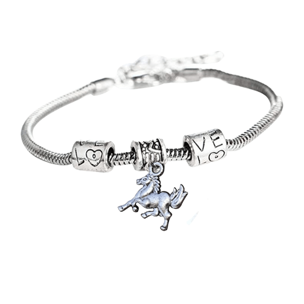 Horse Charm Bracelet with Pony Charm