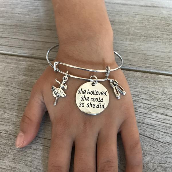 Dance She Believed She Could So She Did Bangle Bracelet - Sportybella