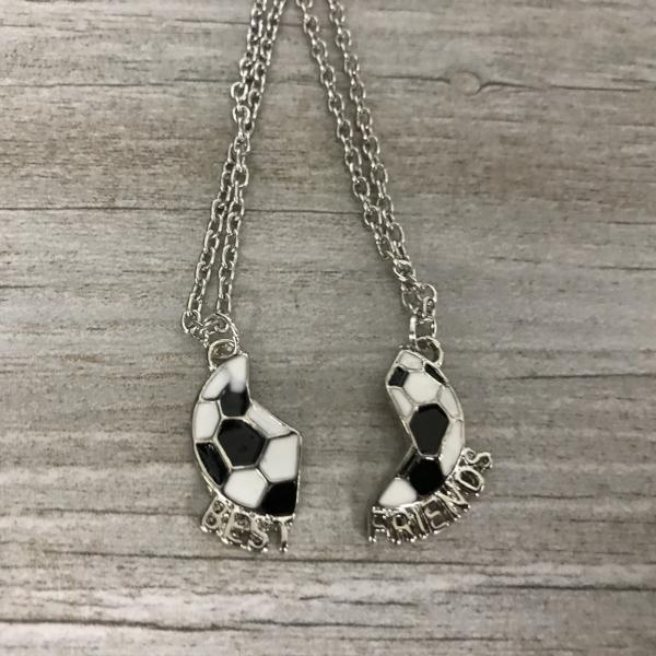 Girls Soccer Friendship Necklace Set - Sportybella