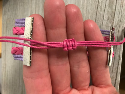 Horse Infinity Charm Bracelet - Pink-Purple
