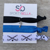 Custom Field Hockey Hair Ties with Number Charm & Team Colors - Sportybella