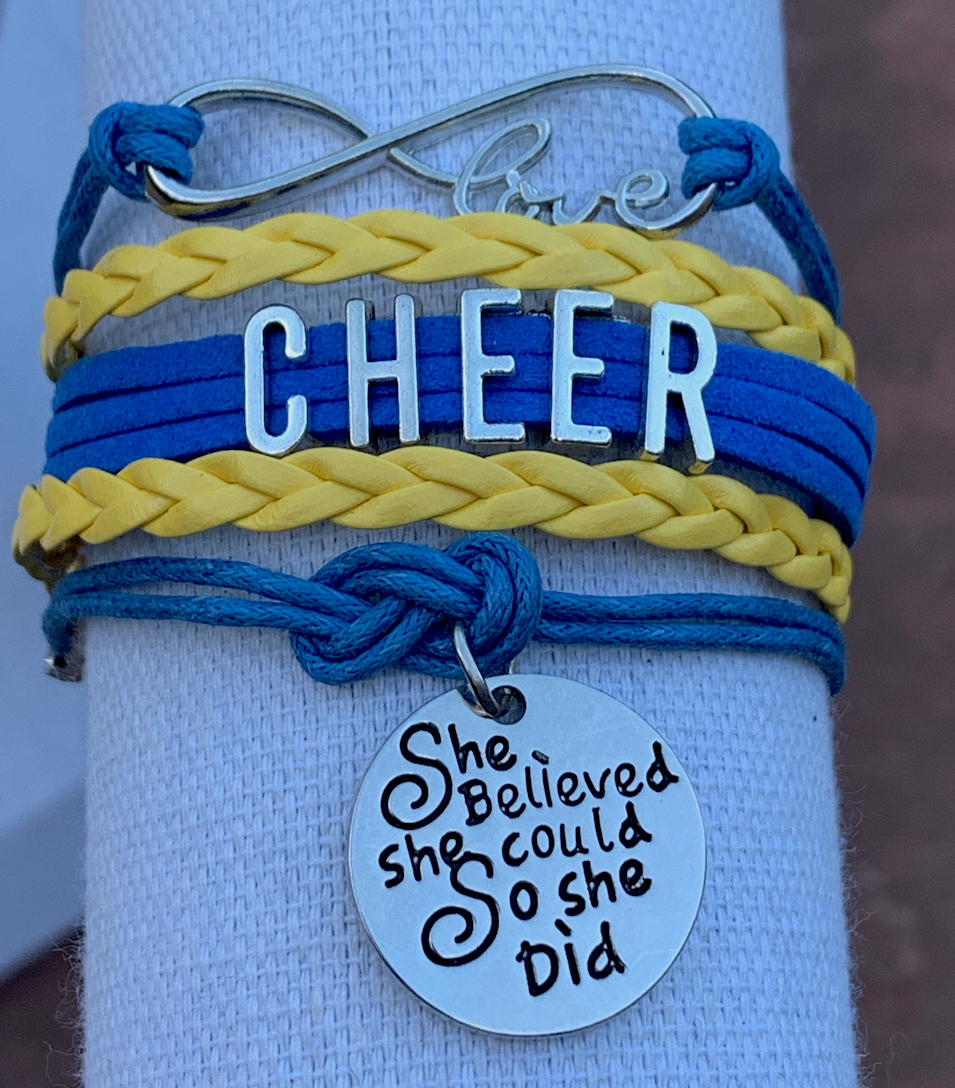 Cheer Bracelet- She Believed She Could - Sportybella