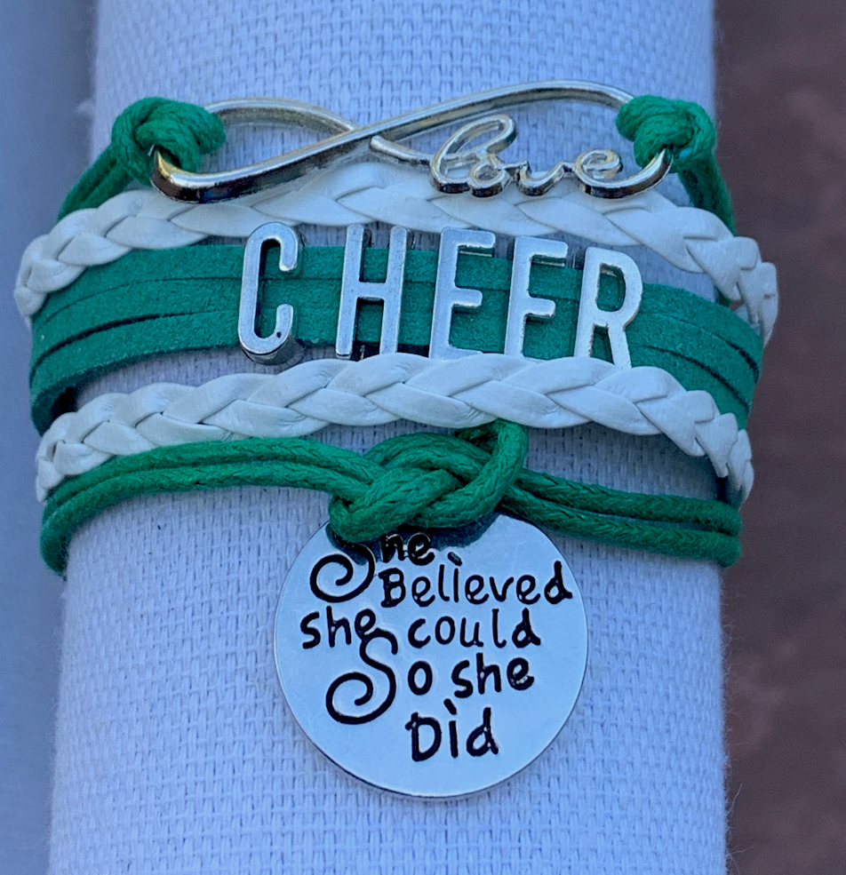Cheer Bracelet- She Believed She Could - Sportybella
