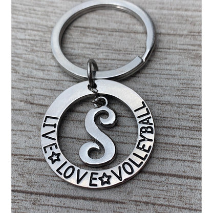 Personalized Live Love Volleyball Keychain