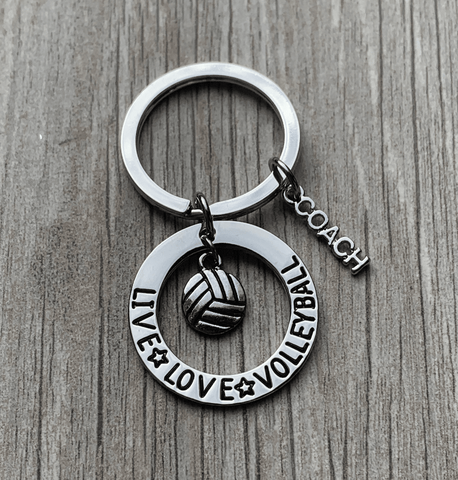 Volleyball Coach Keychain- Live Love Volleyball - Sportybella