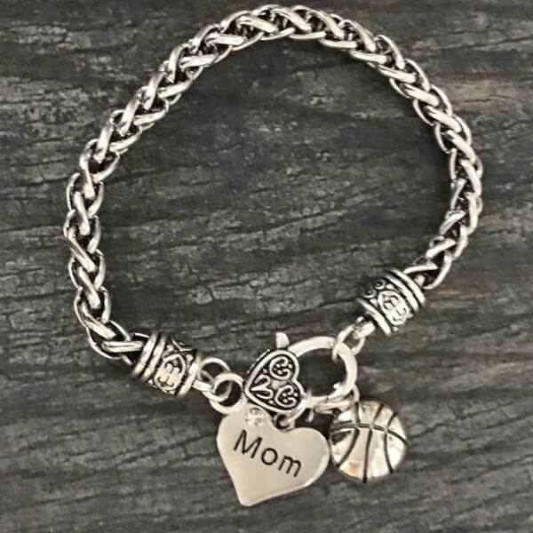 Basketball Mom Charm Bracelet - Sportybella